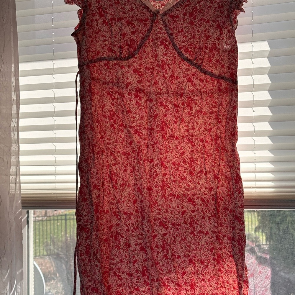 Motherhood Red Floral Dress